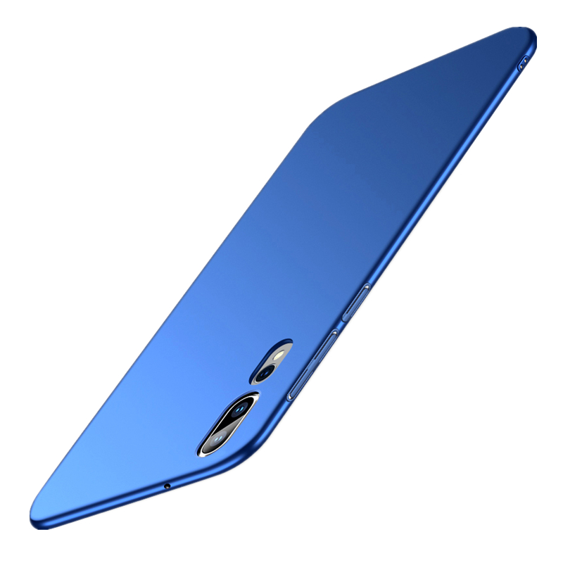 VIPin 华为P20 pro手机壳(送钢化膜)保护套 华为P20pro超薄微磨砂硬壳手机套 蓝色