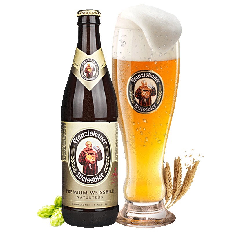 德国风味啤酒 慕尼黑范佳乐(教士)纯麦白啤酒450ml*12瓶装