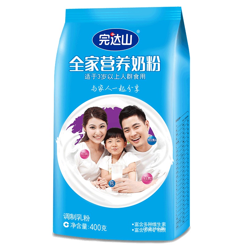 完达山全家营养奶粉400g/克 袋装 3岁以上人群适用 调制乳粉