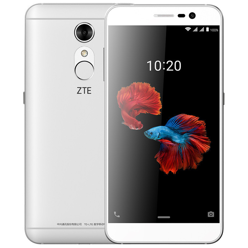 标配双4G ZTE/中兴Blade BA910T移动联通双4G、支持NFC、2GB运行+16GB内存银色