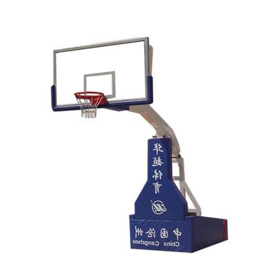 华越2012最新篮球架，标准，户外，移动平箱电动液压篮球架