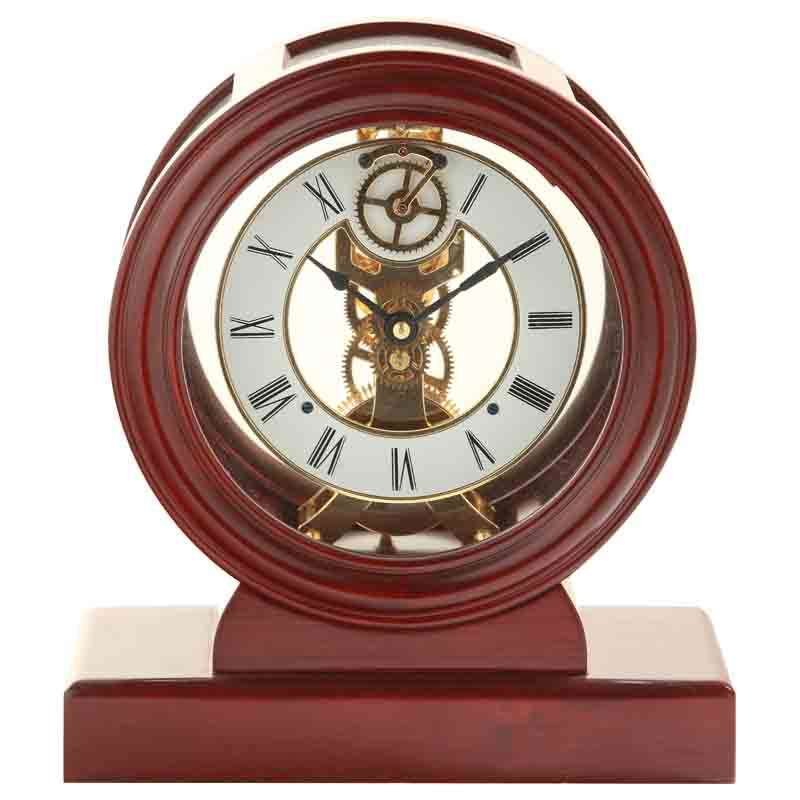 北极星T322透视座钟 工艺座钟 机械座钟机械齿轮钟实心木钟
