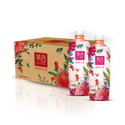  悦活果昔 蔓越莓山楂果汁饮品500ml*15 预计2019年8月31到期