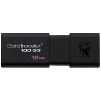 金士顿(Kingston) DT100G3 16GB车载音乐U盘 高速USB3.0电视优盘内含1400+高品质歌曲 黑色