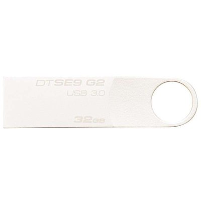 金士顿(Kingston)DTSE9G2 32GB USB3.0 U盘高速车载大容量金属不锈钢耐磨优盘32g闪存盘银色