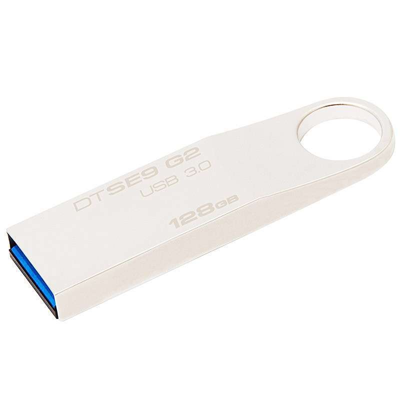 金士顿(Kingston) 不锈钢u盘USB3.0 DTSE9G2/128GB银色激光刻字 LOGO定制 激光文字定制
