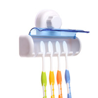 乾越(qianyue)吸盘带盖牙刷架创意情侣牙具座牙刷收纳架