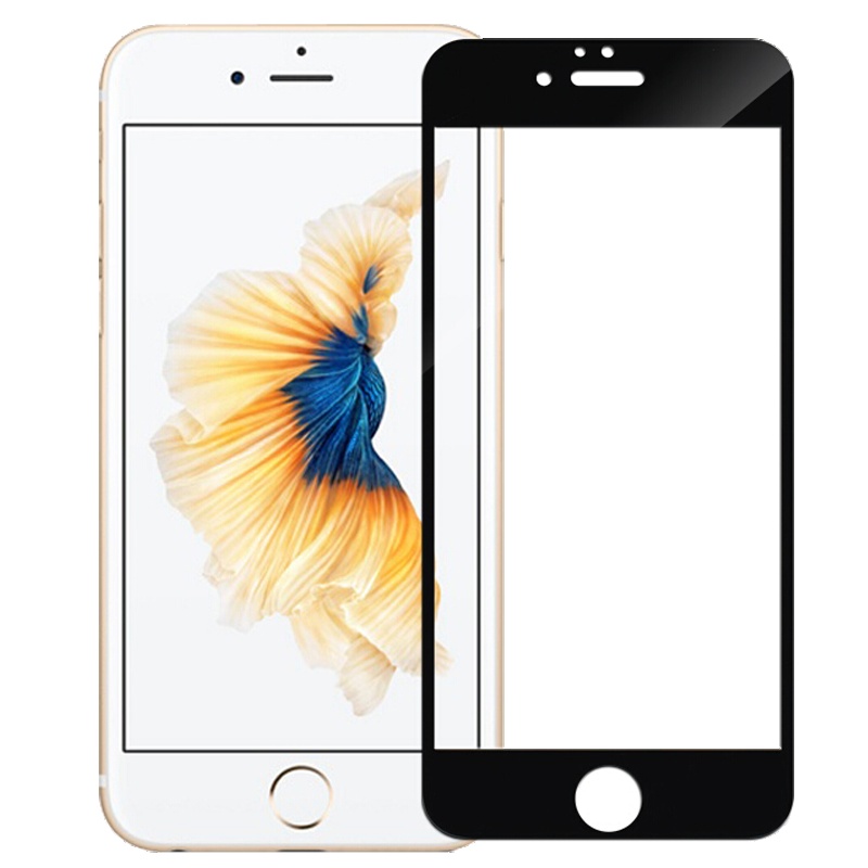 送手机壳]溪特 苹果iphone6/6splus手机膜自营钢化玻璃膜(5.5英寸)原装全屏钢化膜防爆抗刮高清高透贴膜黑色