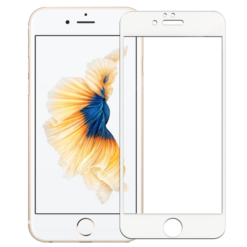 送手机壳]溪特 苹果iphone8plus手机膜自营钢化玻璃膜(5.5英寸)原装全屏钢化膜防爆抗刮高清高透贴膜白色
