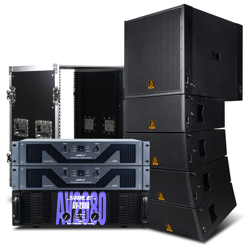 狮乐(SHILE)舞台线阵音响系统 大型舞台演唱会用大功率线阵组合音箱功放 户外大型活动音响系统
