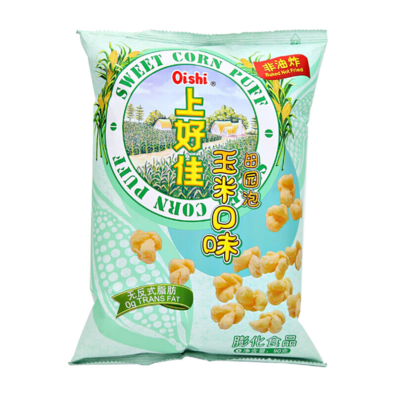 上好佳田园泡玉米口味80g 休闲零食 膨化食品