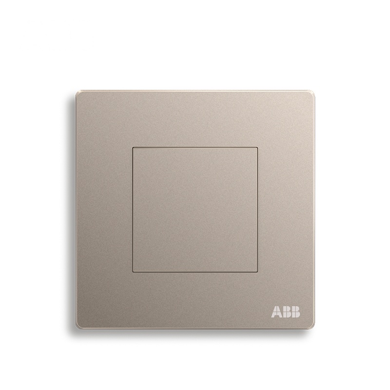 ABB开关插座 轩致无框 朝霞金色 空白面板盖板光板AF504-PG