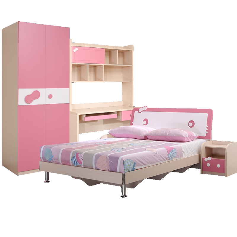 全友家居 床 卧室家具套装 简约现代青少年家庭用家具1.5米床衣柜书桌椅组合106208-5JT