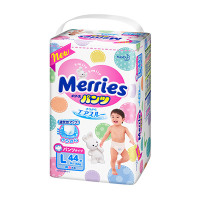 日本进口花王( Merries)拉拉裤L44片