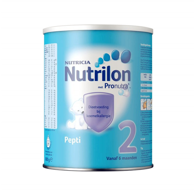 荷兰原装进口牛栏诺优能Nutrilon深度水解 Pepti 特殊配方奶粉2段适合6个月以上宝宝 800g每罐
