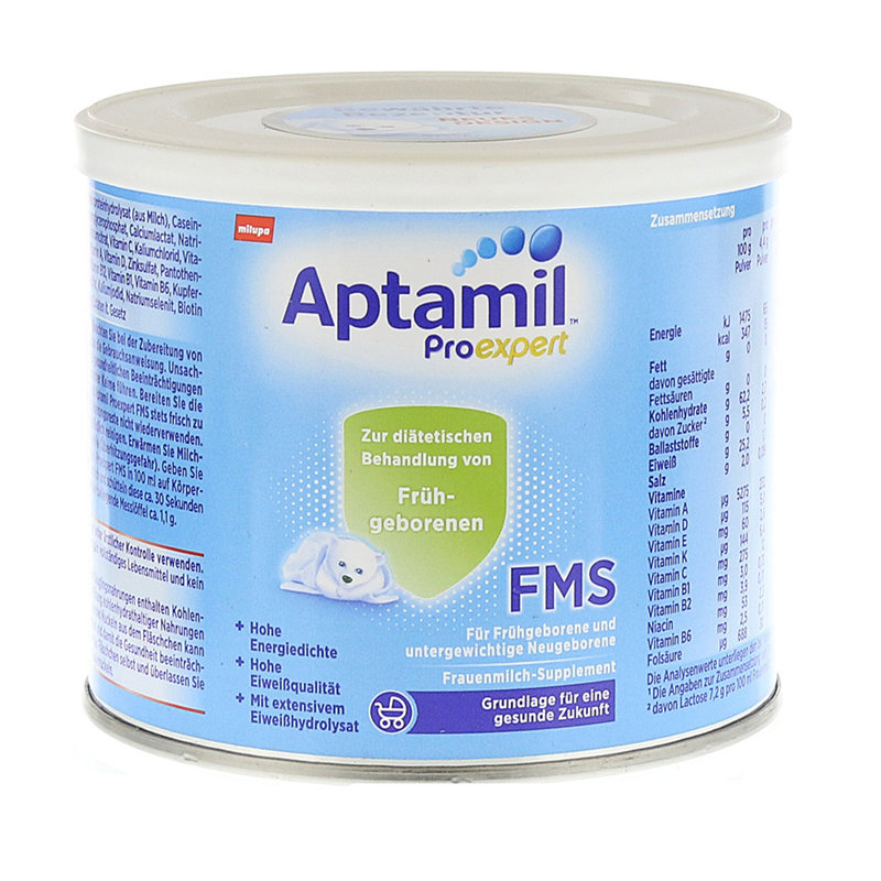 原装进口德国爱他美aptamil FMS低体重早产儿乳强化营养添加补充增强剂特殊配方奶粉200g0-3月;3-24月