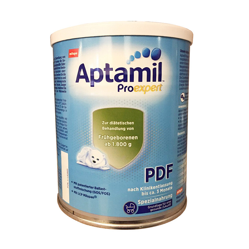 【原装进口】德国aptamil爱他美PDF早产儿特殊配方奶粉低体重儿2段奶粉补重追重奶粉400克适用年龄小于6个月