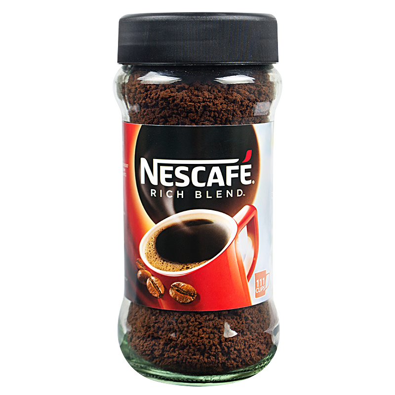 [买2送杯]雀巢咖啡 醇品200g瓶装 速溶纯黑咖啡 不添加蔗糖苦咖啡粉 纯咖啡粉大陆版