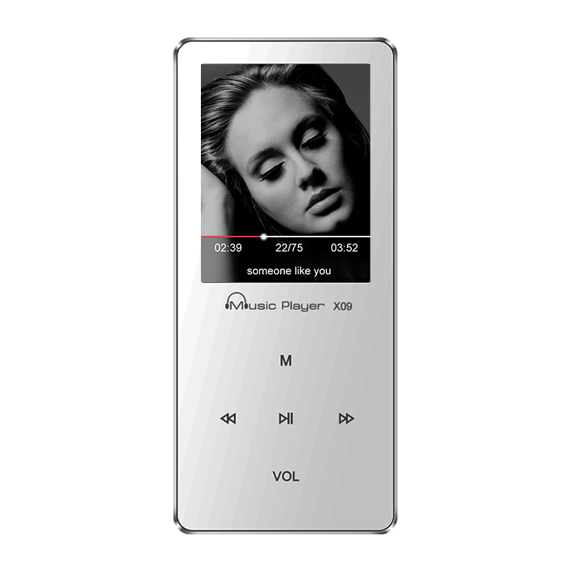UNISCOM x09 银色16G 运动MP3音乐播放器 MP4无损录音笔有屏幕迷你学生插卡播放器随身听