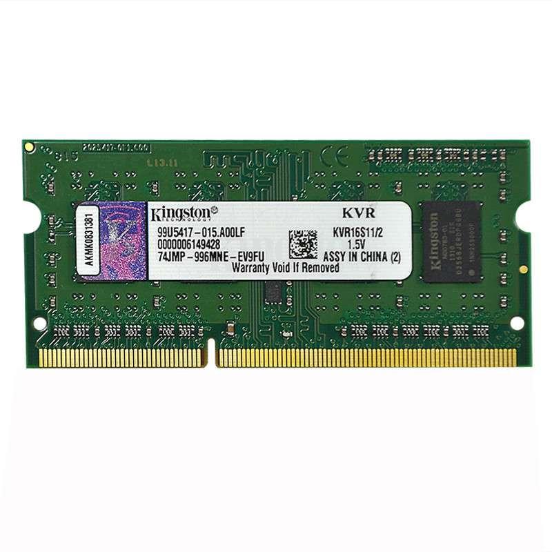 金士顿(Kingston) 2G DDR3 1600 笔记本内存条 KVR16S11/2