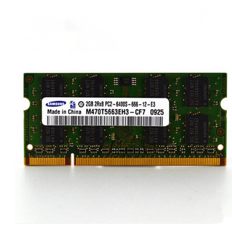 三星(SAMSUNG)原厂DDR2 2G 800Mhz笔记本 内存条PC2-6400S 兼容667/533