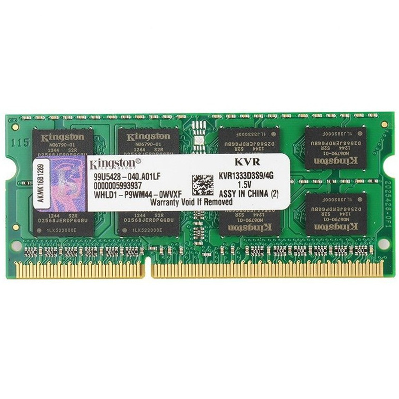 金士顿(KINGSTON)4GB DDR3 1333MHz 笔记本内存条 兼容1066/1067