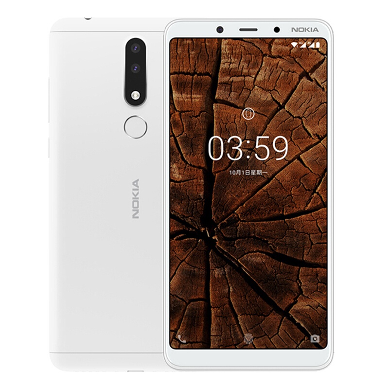 诺基亚(NOKIA) 诺基亚3.1Plus 全网通版 3GB+32GB 白色 6英寸高清屏 双卡双待 移动联通电信4G手机