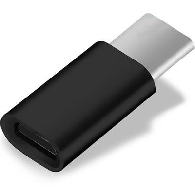 逸美达 USB3.1 Type-C安卓转接头 小米4c充电器线乐视一加2代手机转换头 非金属—黑色