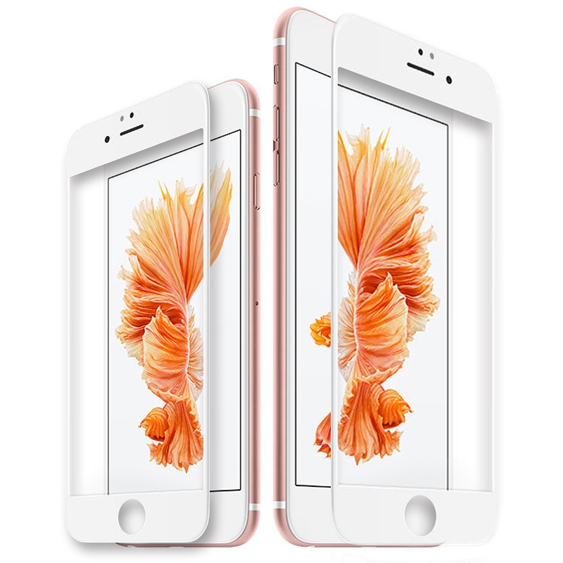 逸美达 苹果6钢化膜iPhone6Plus手机贴膜6s抗蓝光全屏覆盖防爆玻璃指纹P