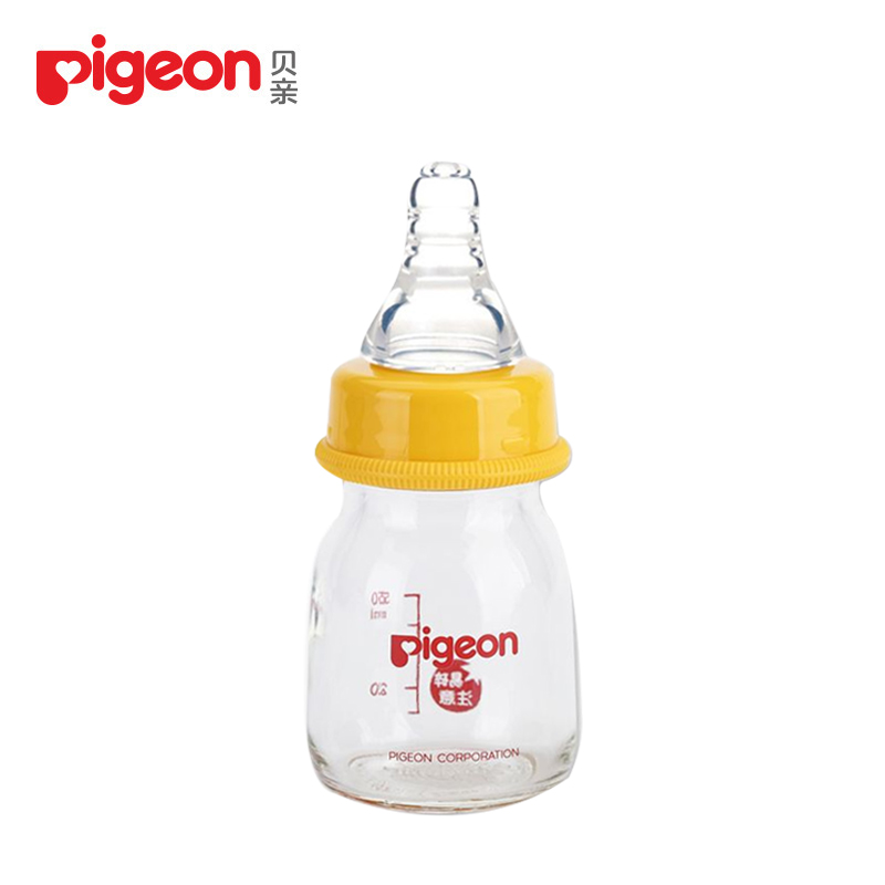 贝亲婴儿玻璃果汁奶瓶喂米糊宝宝奶瓶50ml 配十字孔果汁奶嘴DA85