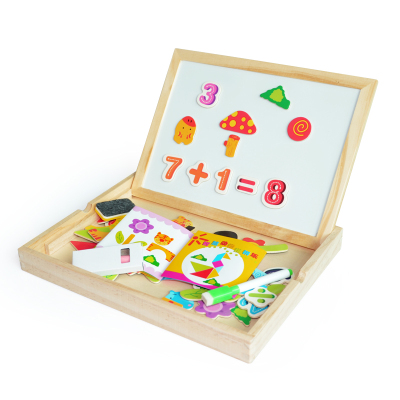 网童奇贝儿童磁性拼拼乐双面画板拼图男女孩宝宝积木玩具3周岁4-5-6岁...