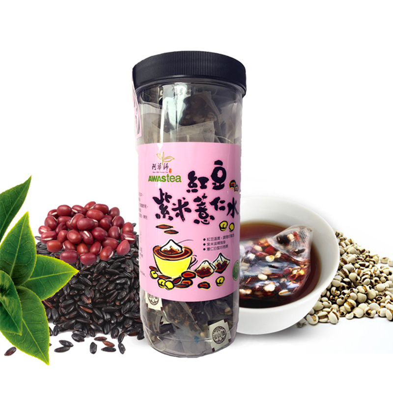 阿華師  红豆紫米薏仁水即溶包 450g/罐 2罐装 台湾进口冲调饮品  
