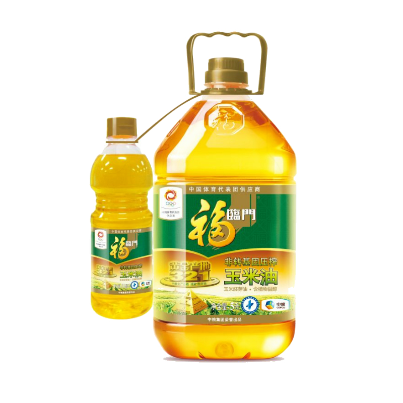 福临门 非转基因压榨黄金产地玉米油 5L+700ml 家庭装食用油中粮产品