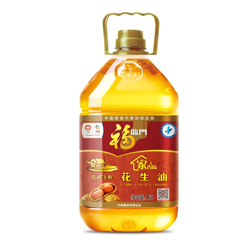 【福临门】食用油粮油 家香味土榨一级 花生油5L/桶