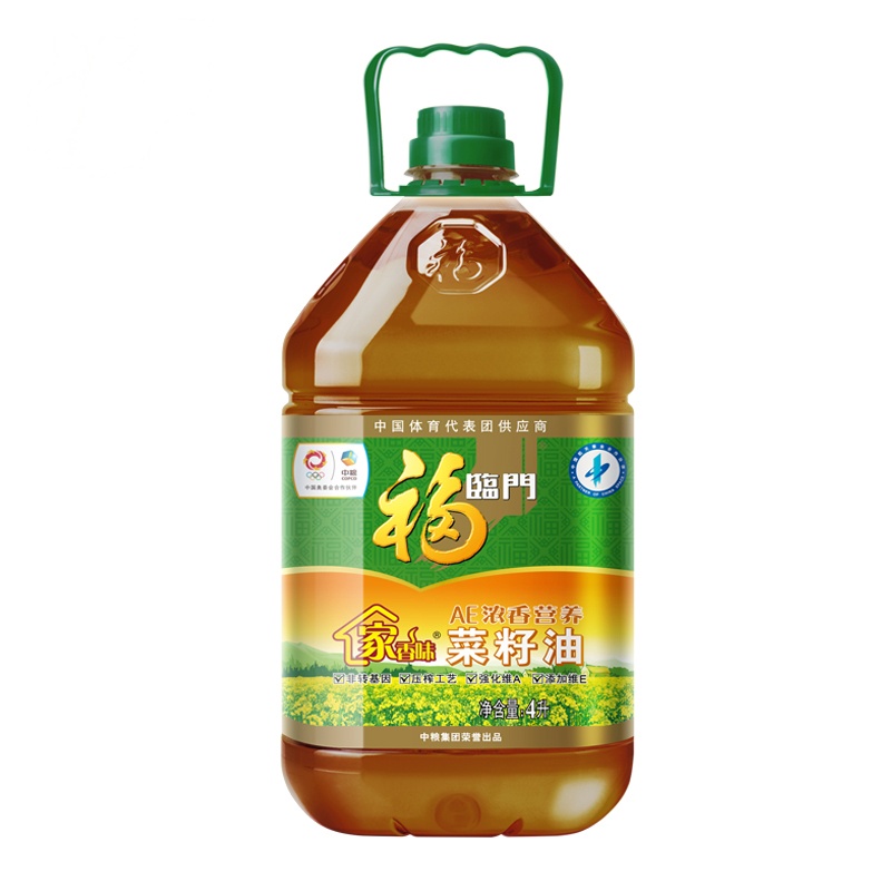 【福临门】食用油 AE 浓香 营养 压榨 菜籽油4L/桶中粮产品