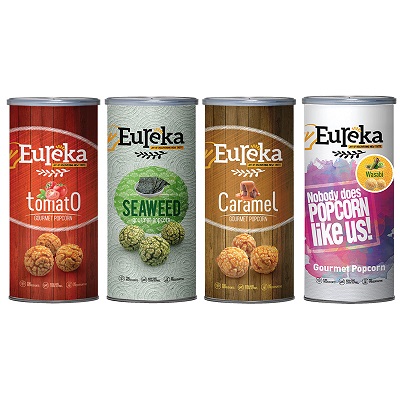 4罐装▏EUREKA 友礼佳 爆米花 甜辣风味套餐 70g 马来西亚进口 罐装