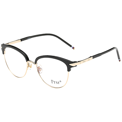 [帕莎]商务眼镜框女圆形半框眼镜架大脸配近视眼镜PT66011