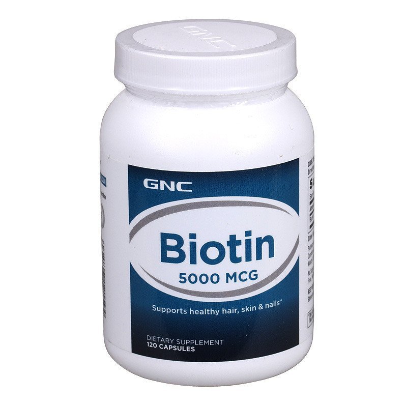 [海外购]GNC(健安喜) 生物素 Biotin 5000mcg 120粒 促进毛发生 预防白发脱发 美国原装直邮