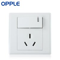 OPPLE欧普照明 86型电工面板墙壁开关插座防漏电安全 一开单三孔16A