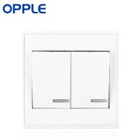 OPPLE欧普照明 86型电工面板墙壁开关插座防漏电安全 二开双控