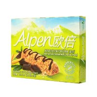 欧倍(Alpen)绿茶黑巧克力味什锦谷物棒 (糕点)5条装 137.5g