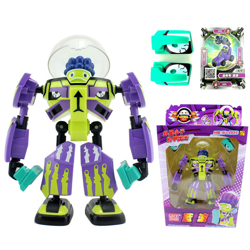 蛋蛋小子玩具 弹射变形对战套装爆丸机器人蛋星侠玩具莱迪蓝波派奇 可动人偶蓝波