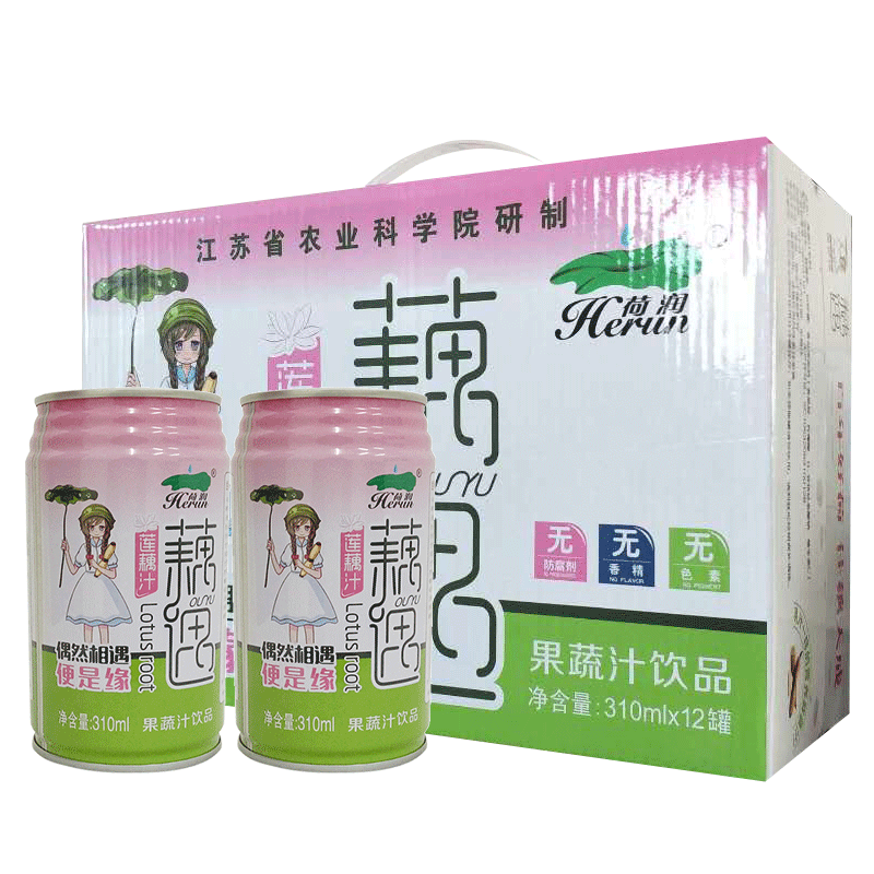 荷润莲藕汁 邮滋味藕遇莲藕汁 310ml6罐装 醒酒清凉夏季饮料果蔬汁 聚会聚餐酒宴饮品