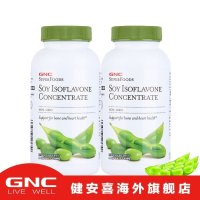 健安喜(GNC)浓缩大豆异黄酮50mg 90粒*2瓶装 改善更年期 美国进口