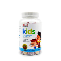 健安喜(GNC)儿童钙维生素D软糖 水果味 120粒/瓶 强健骨骼牙 美国进口