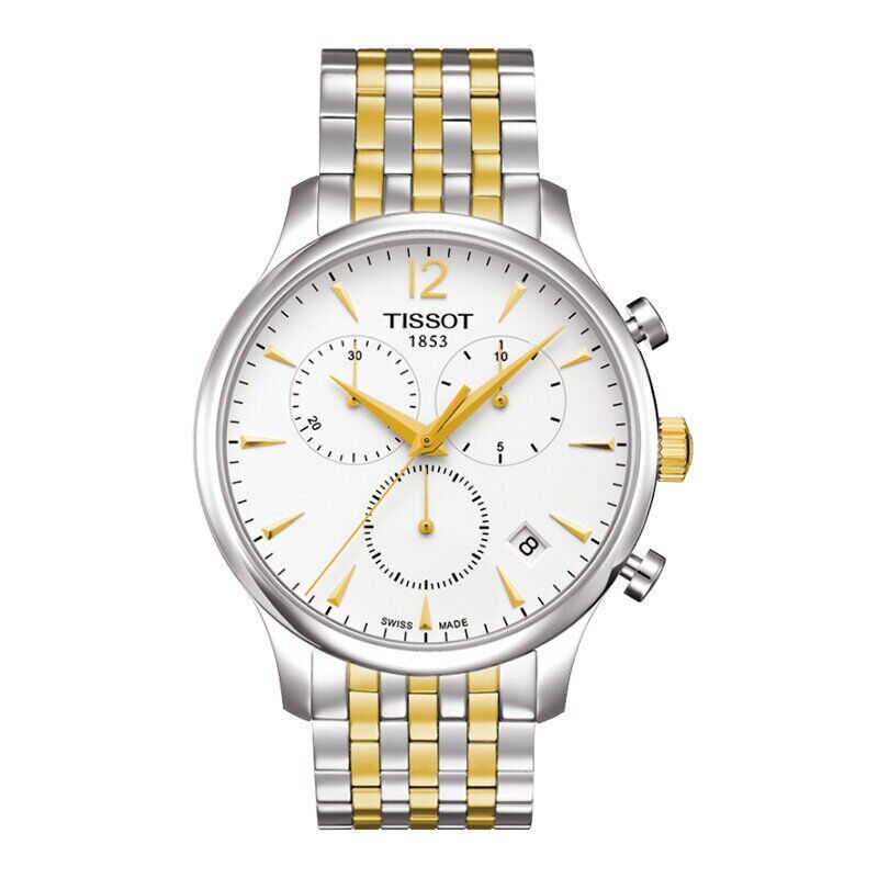 天梭(TISSOT)石英间金钢带时尚男士手表T063.617.22.037.00