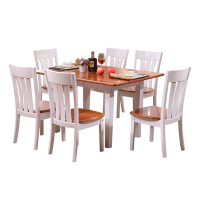 云图家具 现代简约小户型伸缩长方形餐台 实木餐桌椅 餐桌椅组合