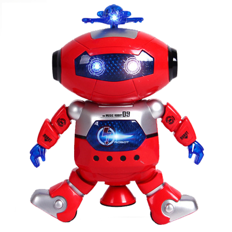 智能电动跳舞机器人玩具 宇宙战神 太空战士星际旋舞者小红人 可360度旋转会唱歌灯光音乐机械人 儿童玩具