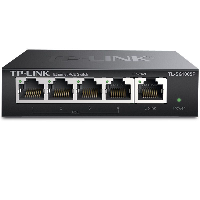 TP-LINK TL-SG1005P 4口全千兆以太网PoE供电交换机 即插即用