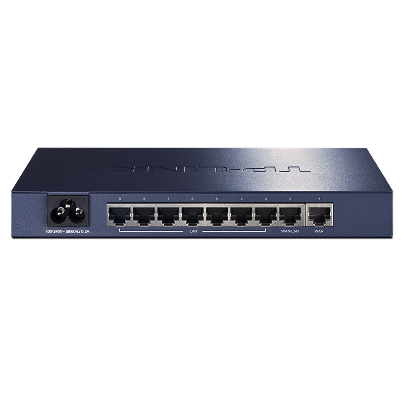TP-LINK R488 双WAN口9口百兆企业级有线路由器PPPOE上网行为管理VPN